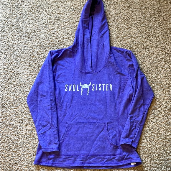 Vikings Skol Sister Women’s XL Purple Hoodie Sweatshirt - Picture 1 of 3